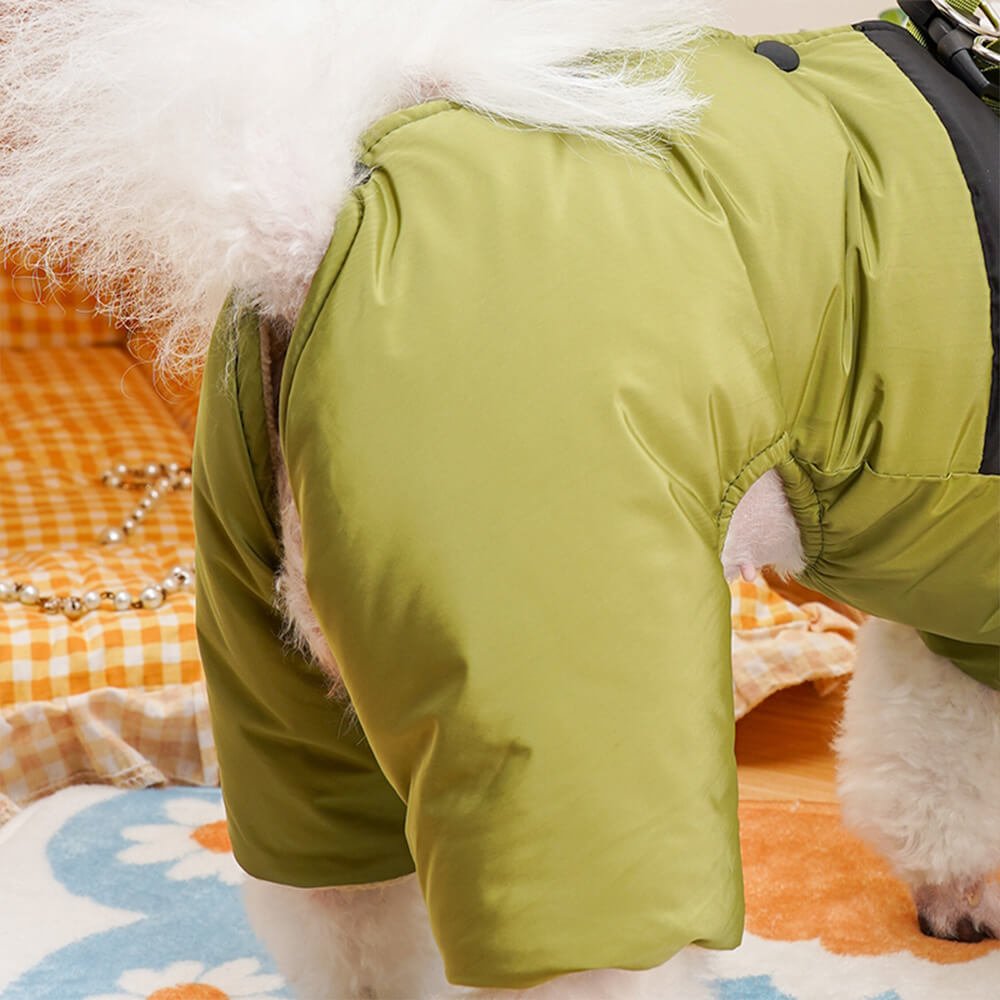 Back-Opening Waterproof & Windproof Four-Legged Outdoor Dog Coat