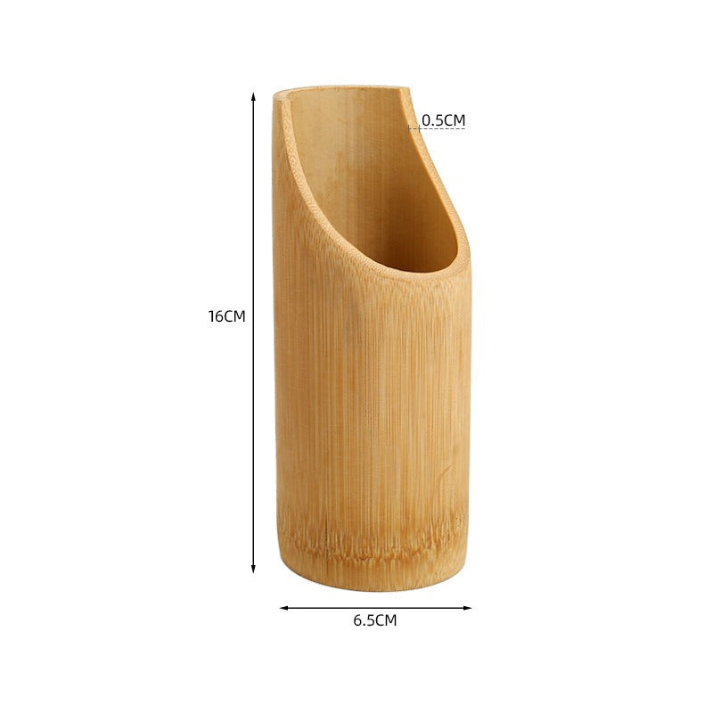 Premium Bamboo Cooking Spoon & Utensil Holder Set