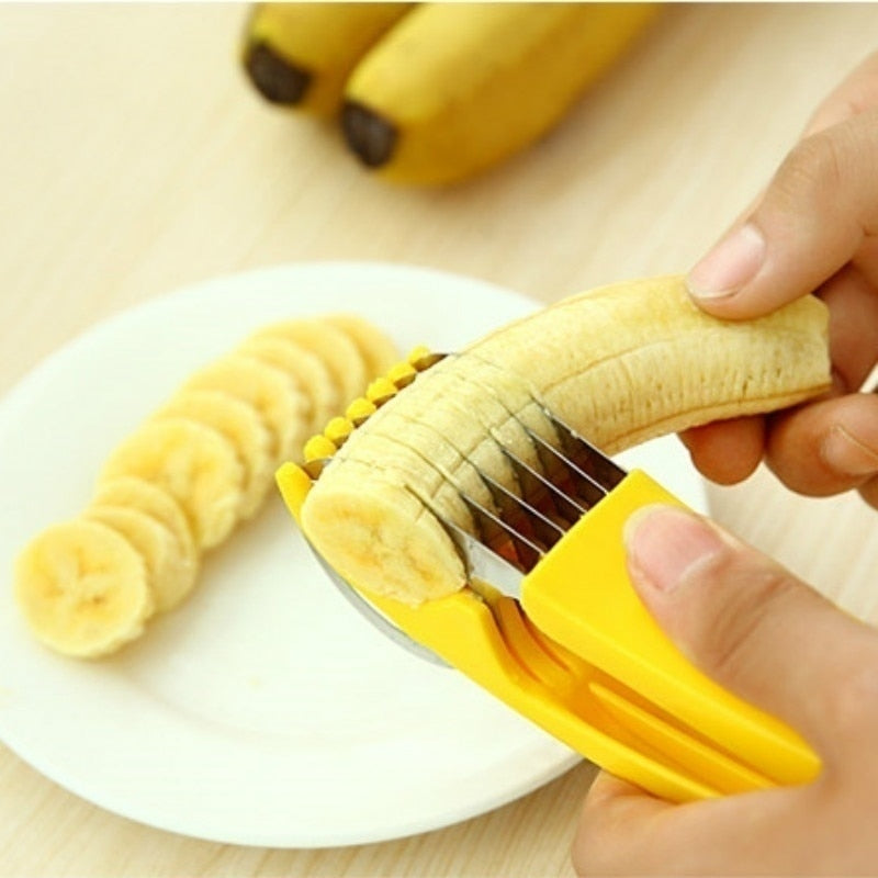 Stainless Steel Multi-Blade Banana Slicer