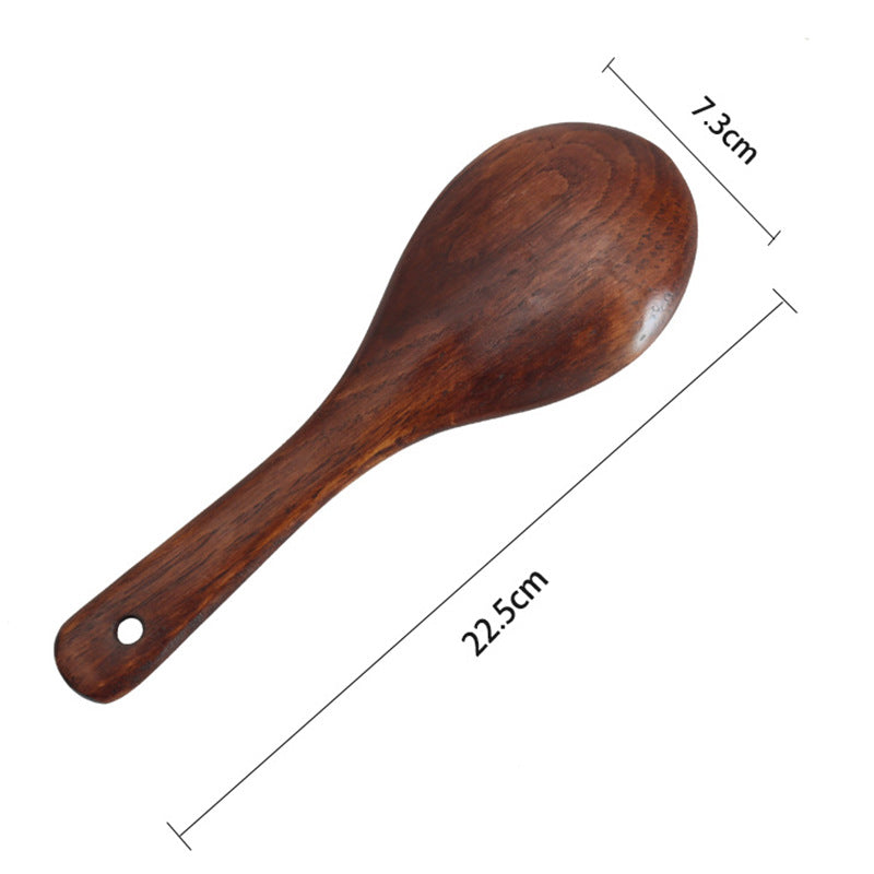 Premium Natural Wood Rice Spoon - 22.5cm