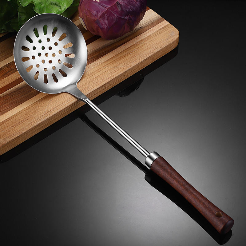 Premium Stainless Steel & Wood Kitchen Utensil Set