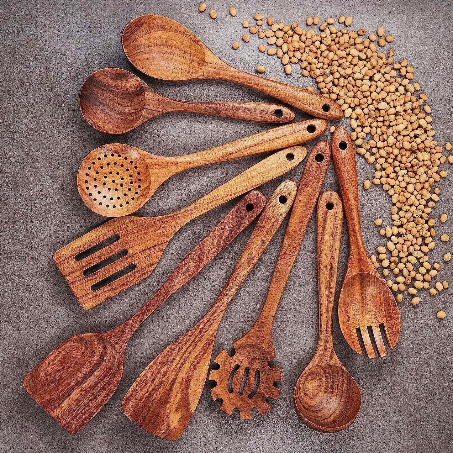 Premium Teak Wood Kitchen Utensil Set