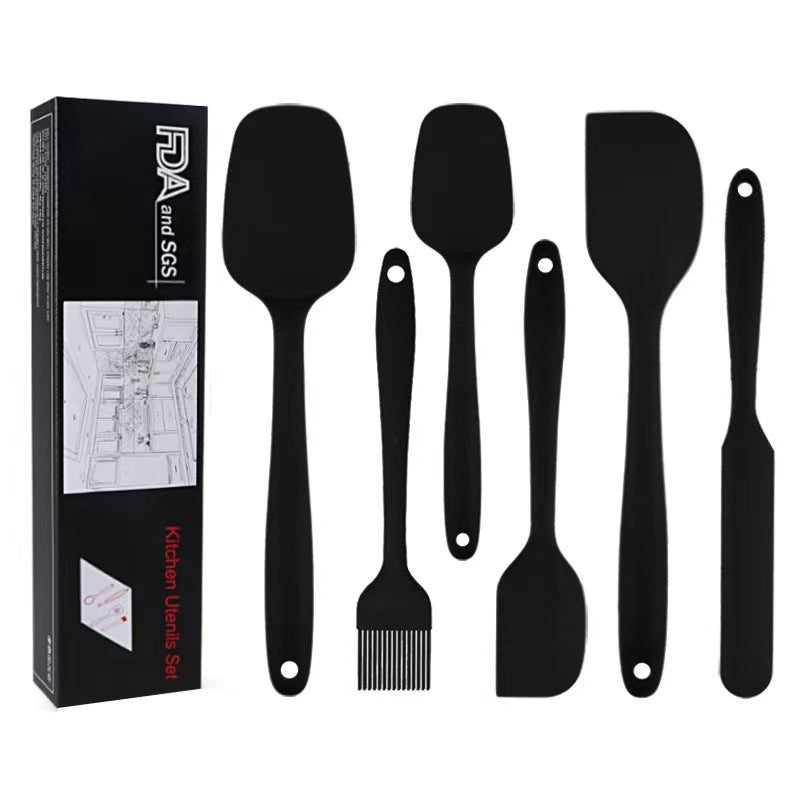Baking Tools Kitchen Scraper Spatula Silicone Scraper 6 Pieces Set Silicone Scraper Baking Scraper