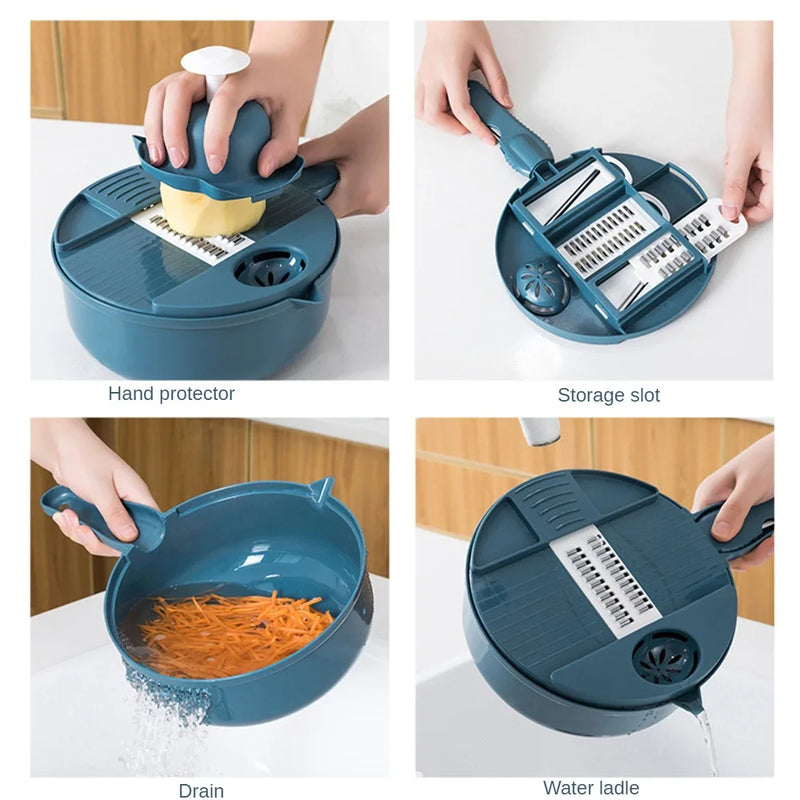 Premium 6-in-1 Mandoline Slicer & Colander Set