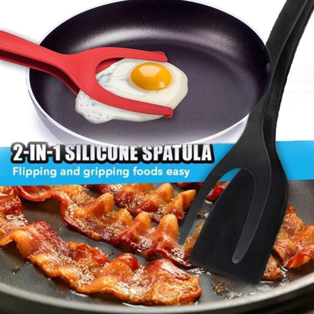 Non-Stick 2-in-1 Grip & Flip Spatula Tongs