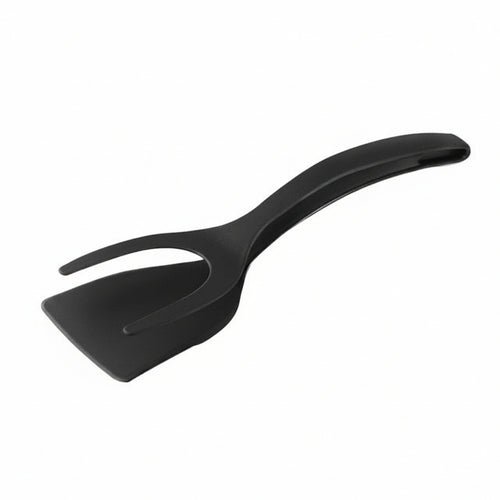 Black spatula on a white background