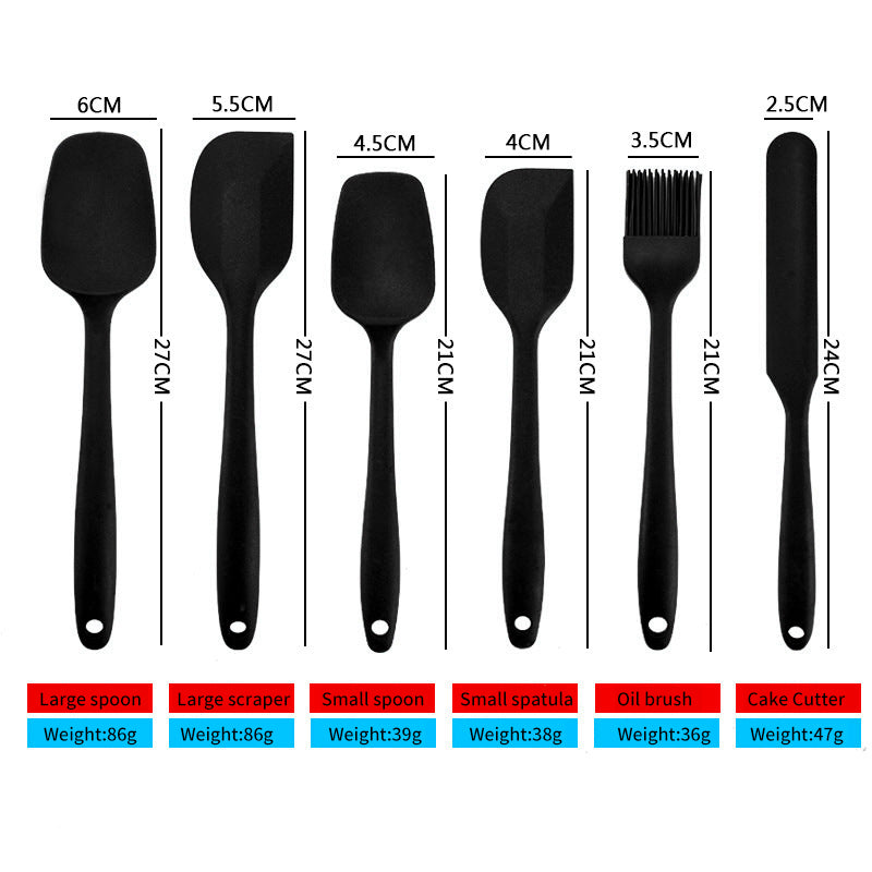 Baking Tools Kitchen Scraper Spatula Silicone Scraper 6 Pieces Set Silicone Scraper Baking Scraper