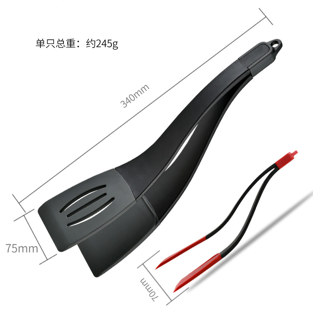 Premium 3-in-1 Silicone Spatula & Food Tongs - 34cm