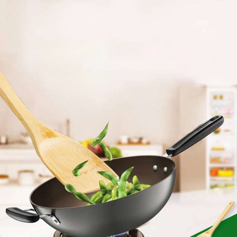 Premium Bamboo Cooking Spoon & Utensil Holder Set