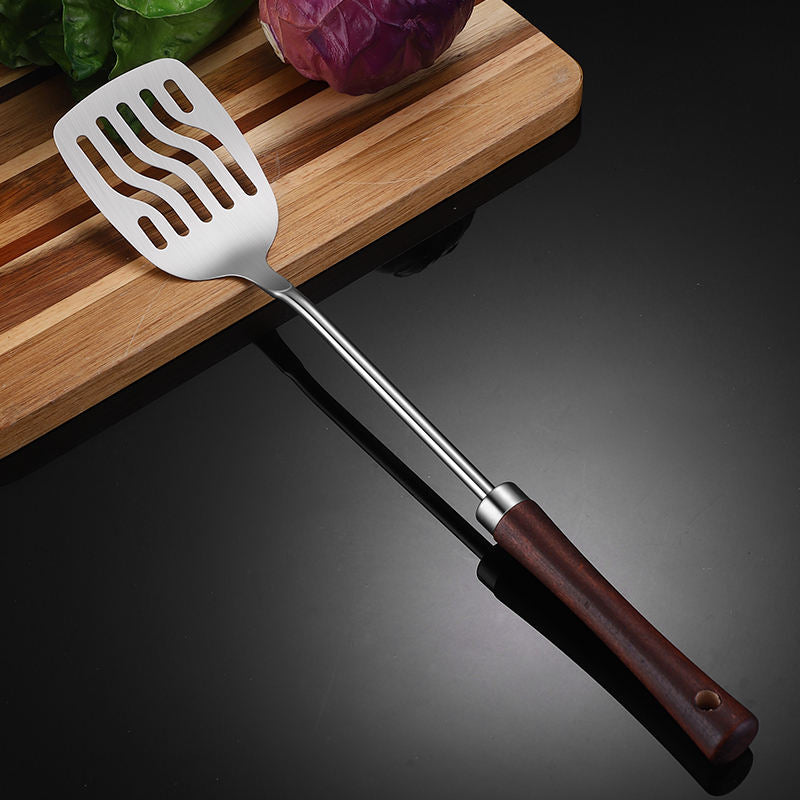 Premium Stainless Steel & Wood Kitchen Utensil Set