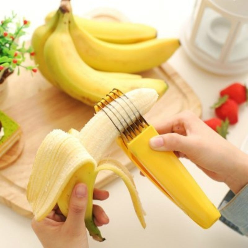 Stainless Steel Multi-Blade Banana Slicer