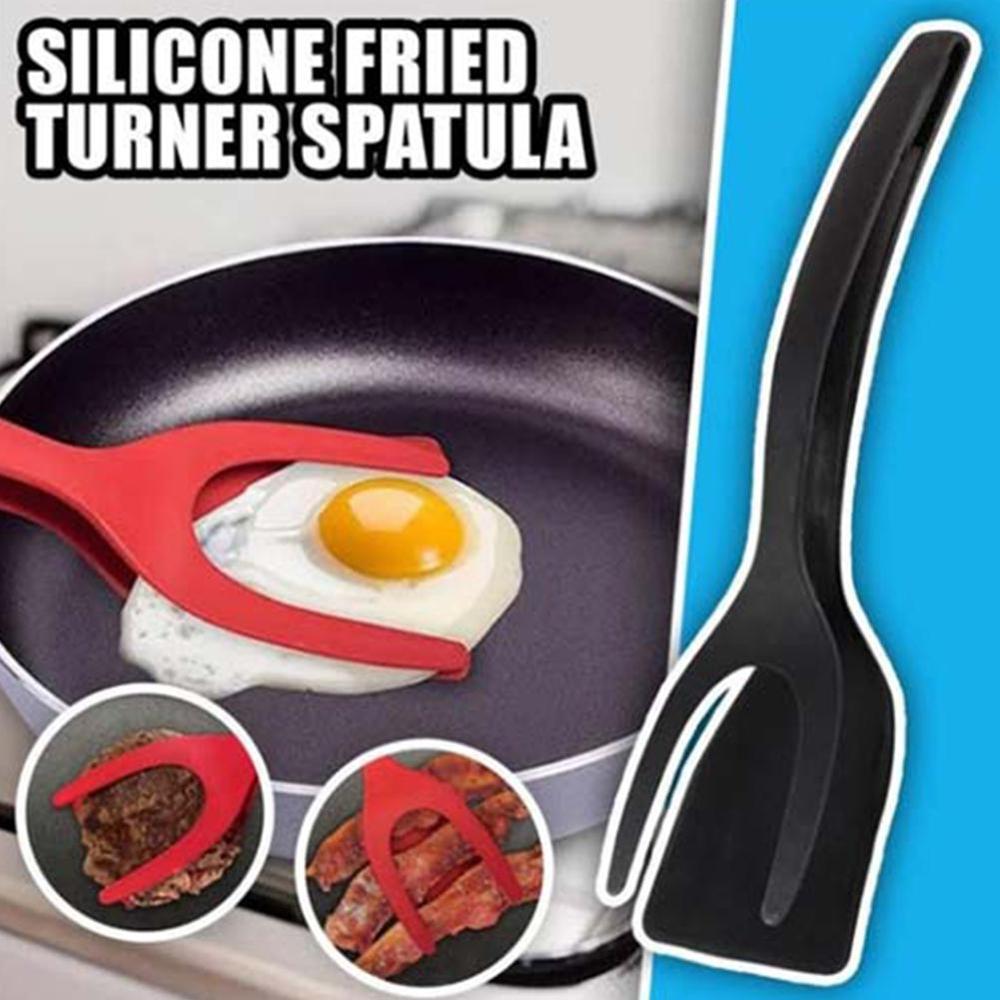 Non-Stick 2-in-1 Grip & Flip Spatula Tongs