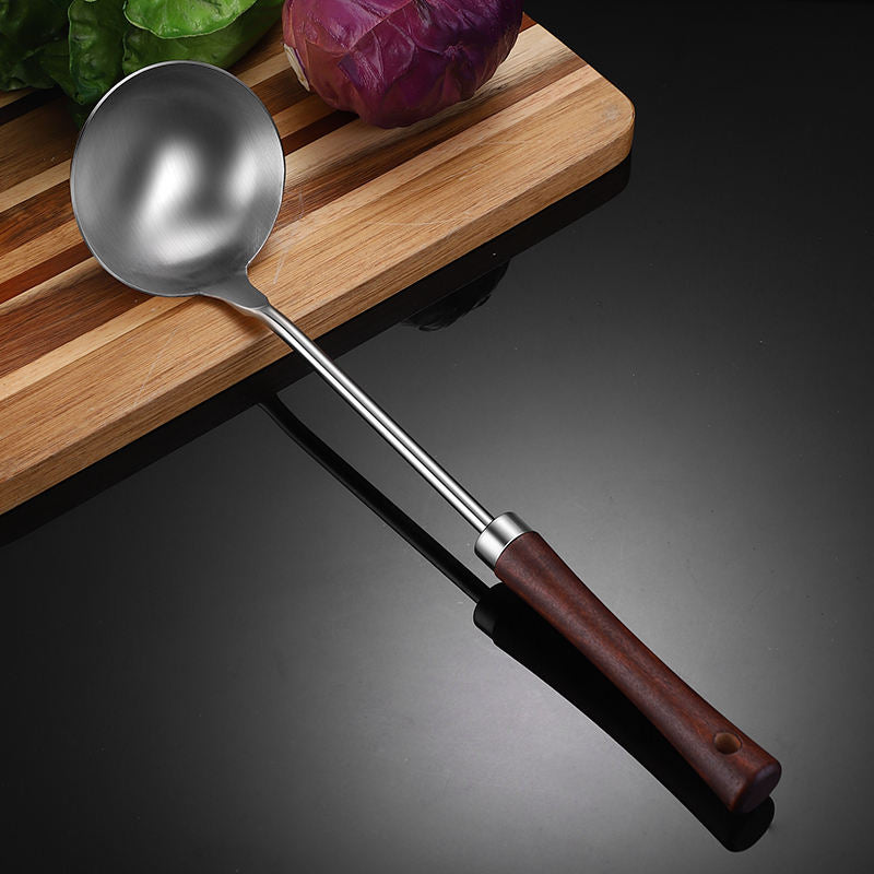 Premium Stainless Steel & Wood Kitchen Utensil Set