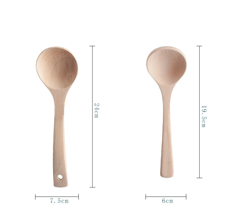 Premium Natural Beech Wood Cooking Spoon