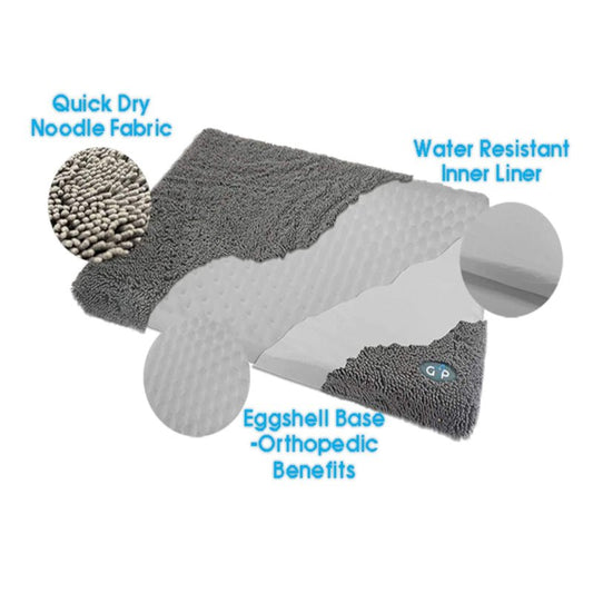 Gorpets | Orthopedic Drying Dog Bed | Mustard Noodle